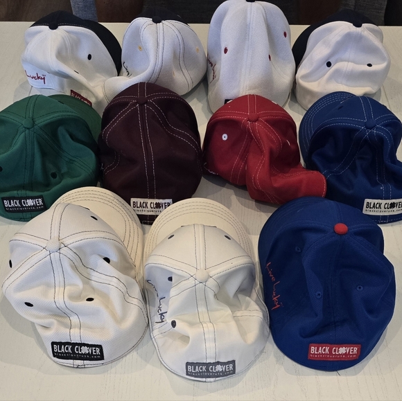 Black Clover L/XL Fitted Hats (11 total lot) - Picture 4 of 16